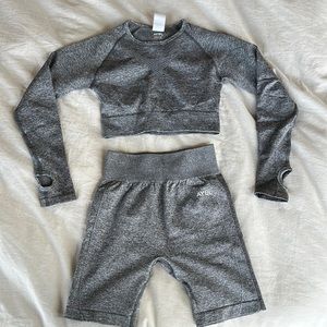Like new AYBL workout wear. Motion Seamless Shorts and Long Sleeve Crop Top.